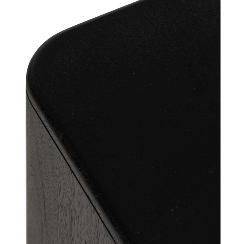 Meuble télé moderne 3 portes en Bois de manguier Bois de Sheesham Marron Noir Ansel - 5