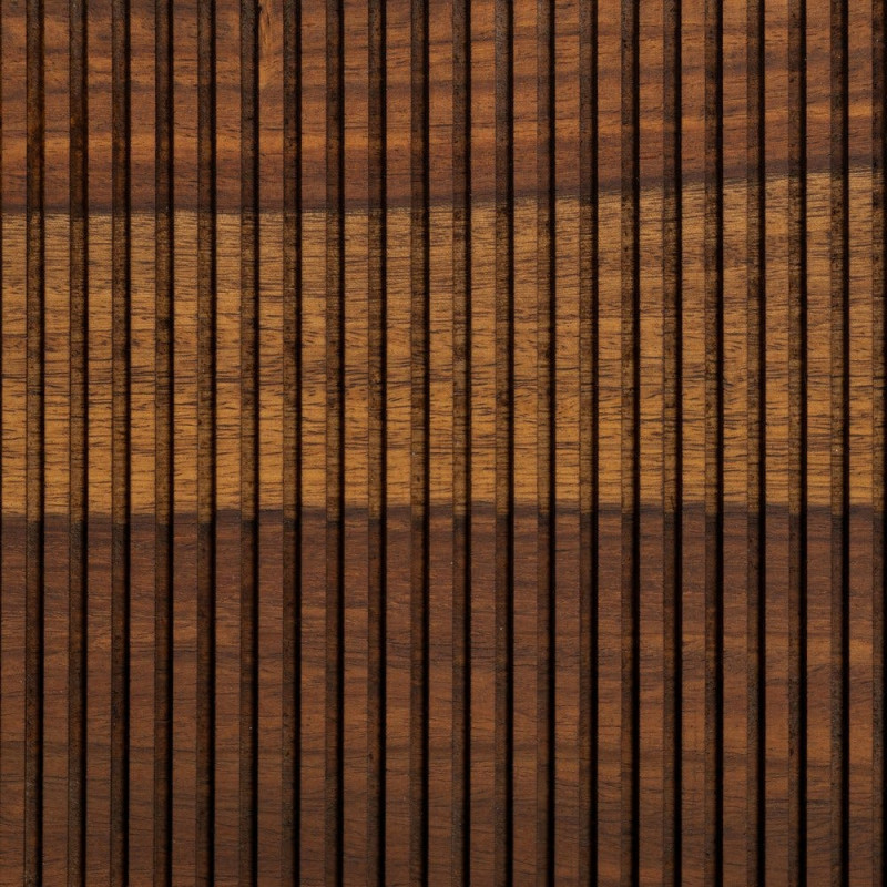 Meuble télé moderne 3 portes en Bois de manguier Bois de Sheesham Marron Noir Ansel - 9