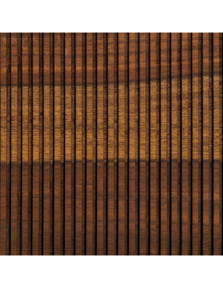 Meuble télé moderne 3 portes en Bois de manguier Bois de Sheesham Marron Noir Ansel - 9