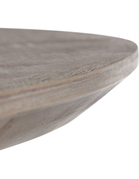 Table basse industrielle Ronde en Bois d'orme Marron Métal Noir Manda - 3