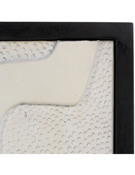 Petit Buffet moderne chic Bas 2 portes en Bois de manguier Blanc Noir Métal Enol - 4