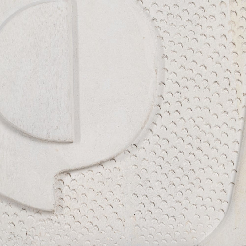 Petit Buffet moderne chic Bas 2 portes en Bois de manguier Blanc Noir Métal Enol - 9