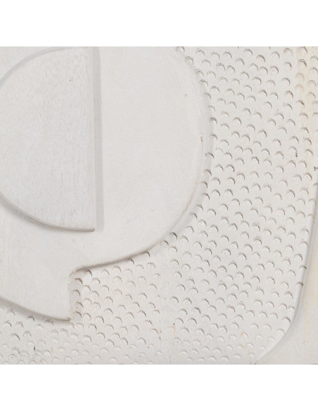 Petit Buffet moderne chic Bas 2 portes en Bois de manguier Blanc Noir Métal Enol - 9