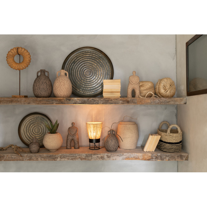 Plateau rond en métal bronze 40 cm - 2