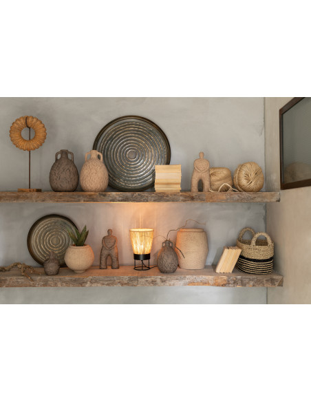 Plateau rond en métal bronze 40 cm - 2