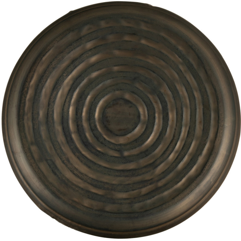 Plateau rond en métal bronze 40 cm - 3