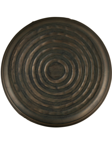 Plateau rond en métal bronze 40 cm - 3