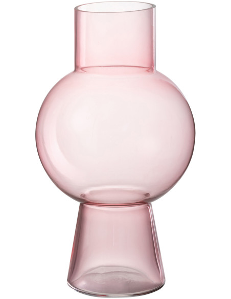 Vase Boule Hauteur 31 cm en Verre Rose clair Gupti - 1