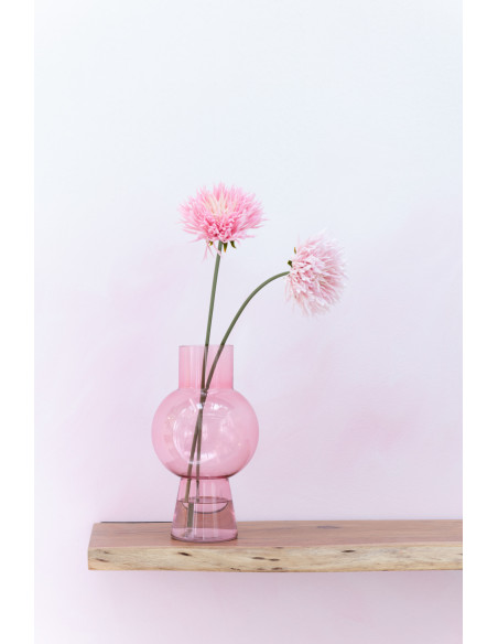 Vase Boule Hauteur 31 cm en Verre Rose clair Gupti - 2