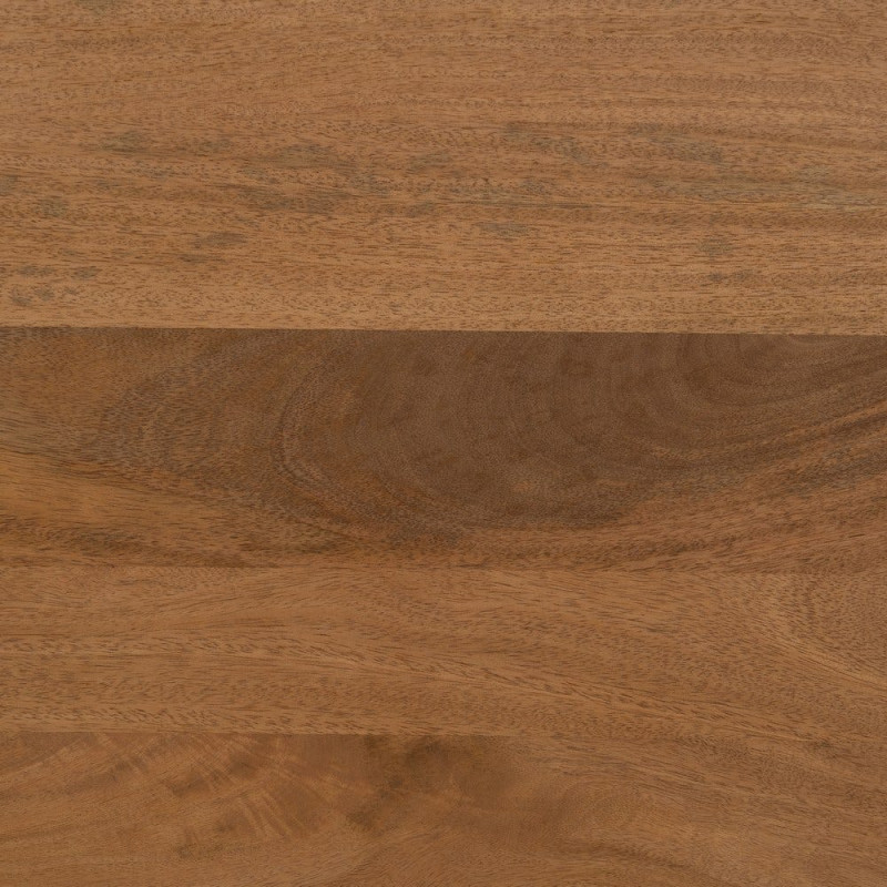 Table à manger moderne Ovale 6 personnes en Bois de manguier Naturel Métal Noir Mahon - 3