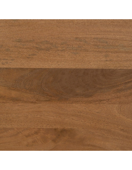 Table à manger moderne Ovale 6 personnes en Bois de manguier Naturel Métal Noir Mahon - 3