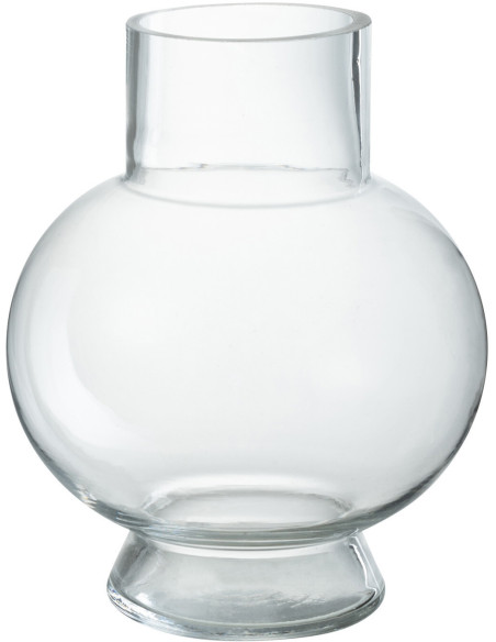 Vase Boule Hauteur 22 cm en Verre Transparent Gupti - 1