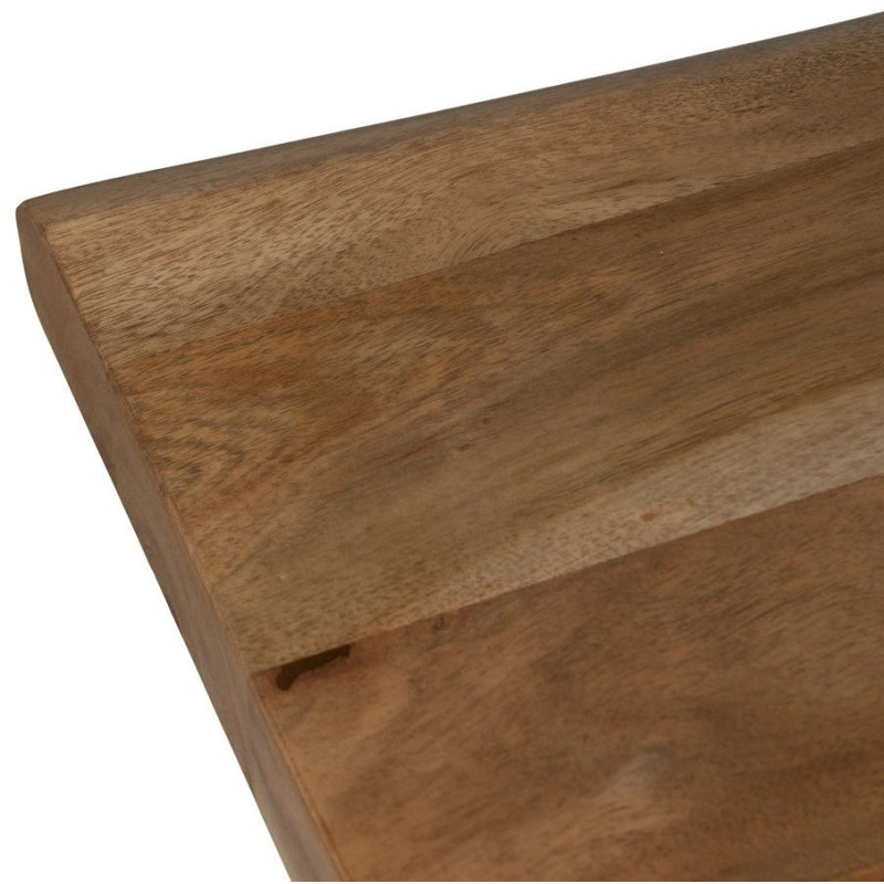 Grande Table à manger industrielle Rectangulaire 10 personnes en Bois d'acacia Naturel Métal Noir Itana - 2