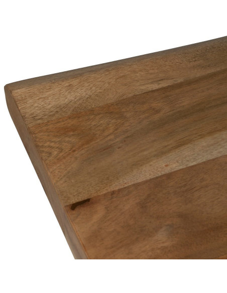 Grande Table à manger industrielle Rectangulaire 10 personnes en Bois d'acacia Naturel Métal Noir Itana - 2