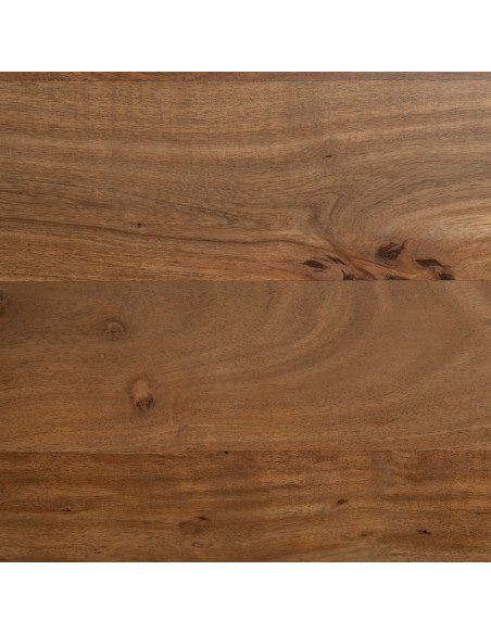 Grande Table à manger industrielle Rectangulaire 10 personnes en Bois d'acacia Naturel Métal Noir Itana - 3