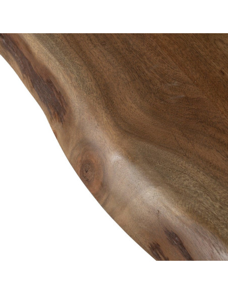 Grande Table à manger industrielle Rectangulaire 10 personnes en Bois d'acacia Naturel Métal Noir Itana - 7