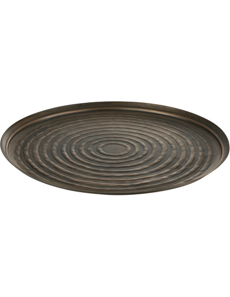 Plateau rond en métal bronze 60 cm - 1