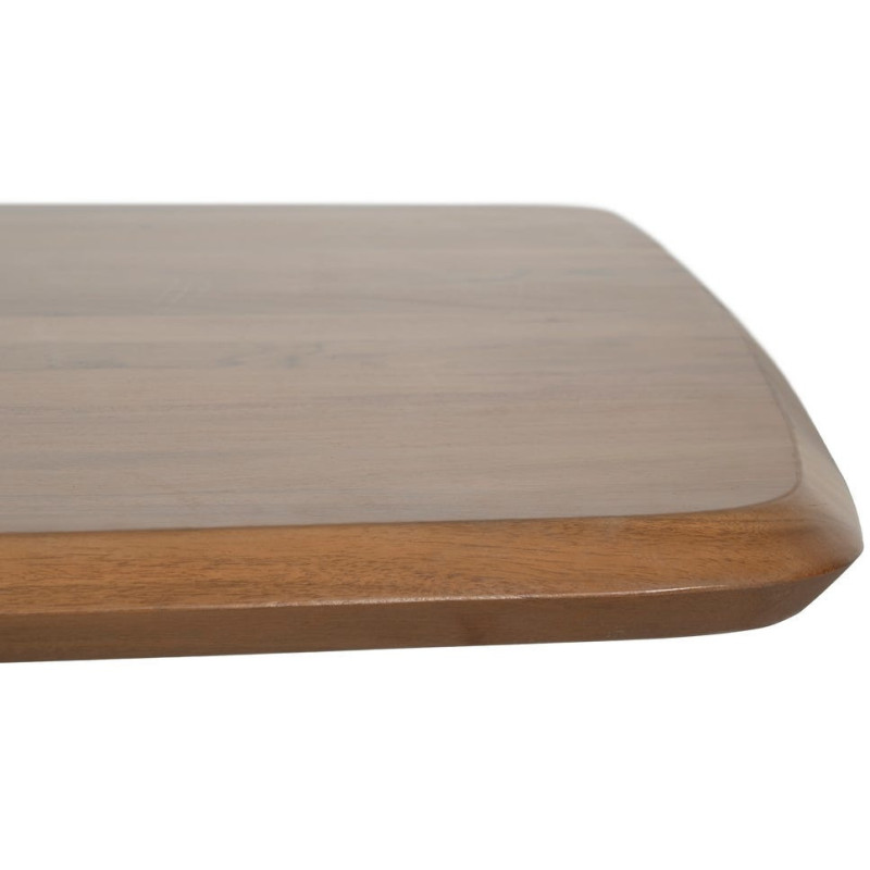 Table à manger industrielle Rectangulaire 8 personnes en Bois d'acacia Naturel Métal Noir Naira - 4