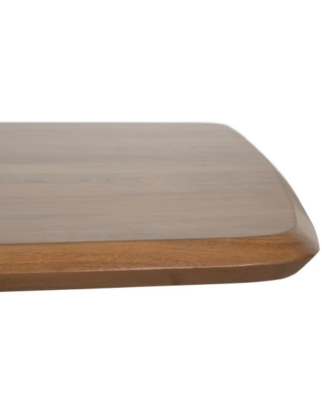 Table à manger industrielle Rectangulaire 8 personnes en Bois d'acacia Naturel Métal Noir Naira - 4