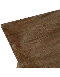 Table à manger haute Rectangulaire 4 personnes en Bois de manguier Naturel Métal Noir Amaia - 1 2