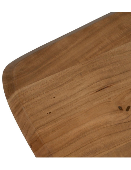 Grande Table basse industrielle Rectangulaire en Bois d'acacia Naturel Métal Noir Naira - 2