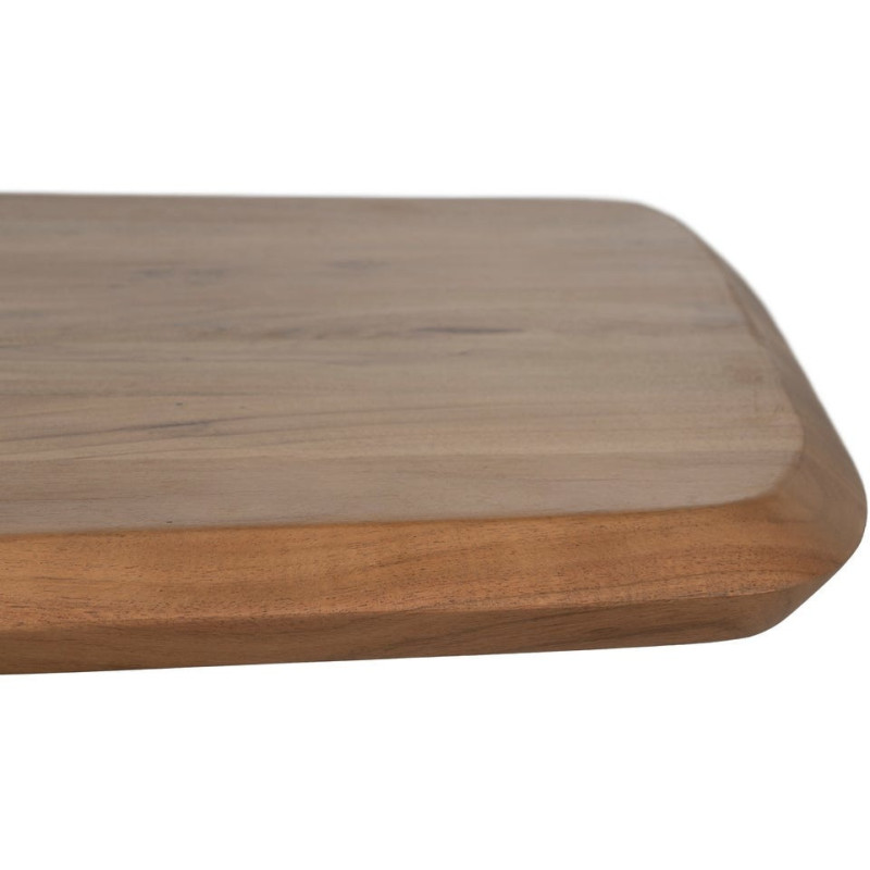 Grande Table basse industrielle Rectangulaire en Bois d'acacia Naturel Métal Noir Naira - 4