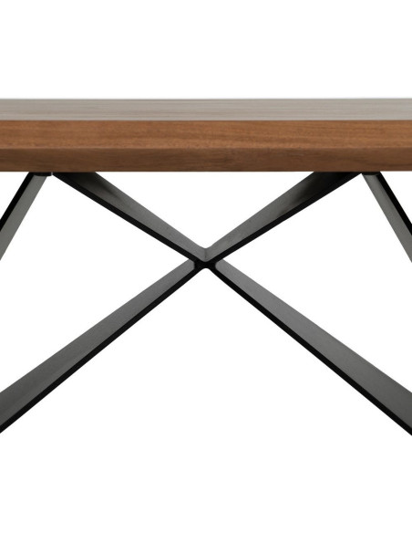 Grande Table basse industrielle Rectangulaire en Bois d'acacia Naturel Métal Noir Naira - 5