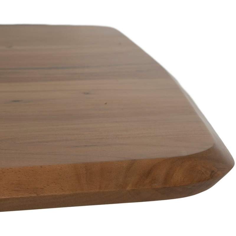 Table à manger industrielle Rectangulaire 6 personnes en Bois d'acacia Naturel Métal Noir Naira - 4