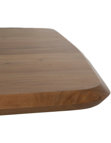 Table à manger industrielle Rectangulaire 6 personnes en Bois d'acacia Naturel Métal Noir Naira - 4