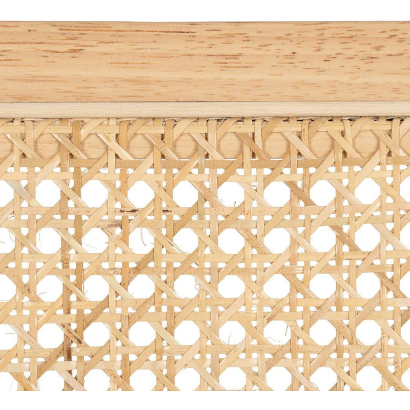 Chaise vintage en Bois d'hévéa Rotin Naturel Cannage Métal Argenté Karia - 9