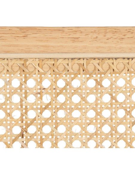 Chaise vintage en Bois d'hévéa Rotin Naturel Cannage Métal Argenté Karia - 9