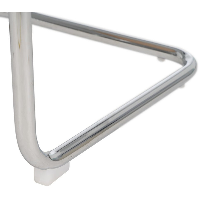 Chaise vintage en Bois d'hévéa Rotin Naturel Cannage Métal Argenté Karia - 10