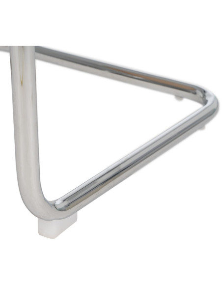 Chaise vintage en Bois d'hévéa Rotin Naturel Cannage Métal Argenté Karia - 10