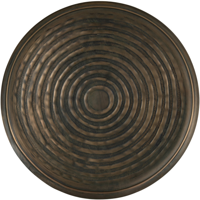 Plateau rond en métal bronze 60 cm - 3