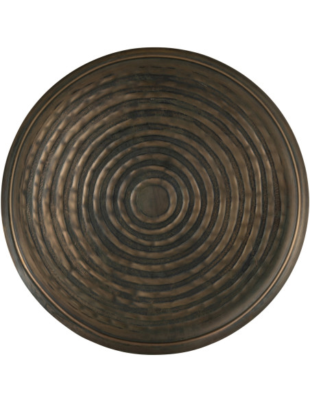 Plateau rond en métal bronze 60 cm - 3