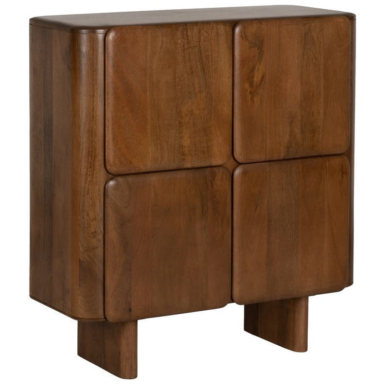 Buffet moderne 4 portes en Bois de manguier Marron Nosy Be - 1