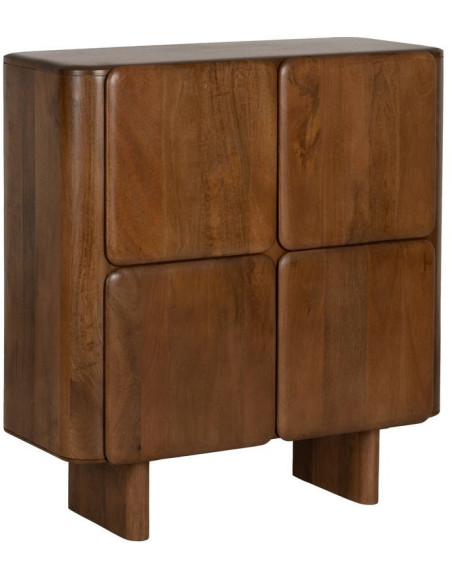 Buffet moderne 4 portes en Bois de manguier Marron Nosy Be - 1