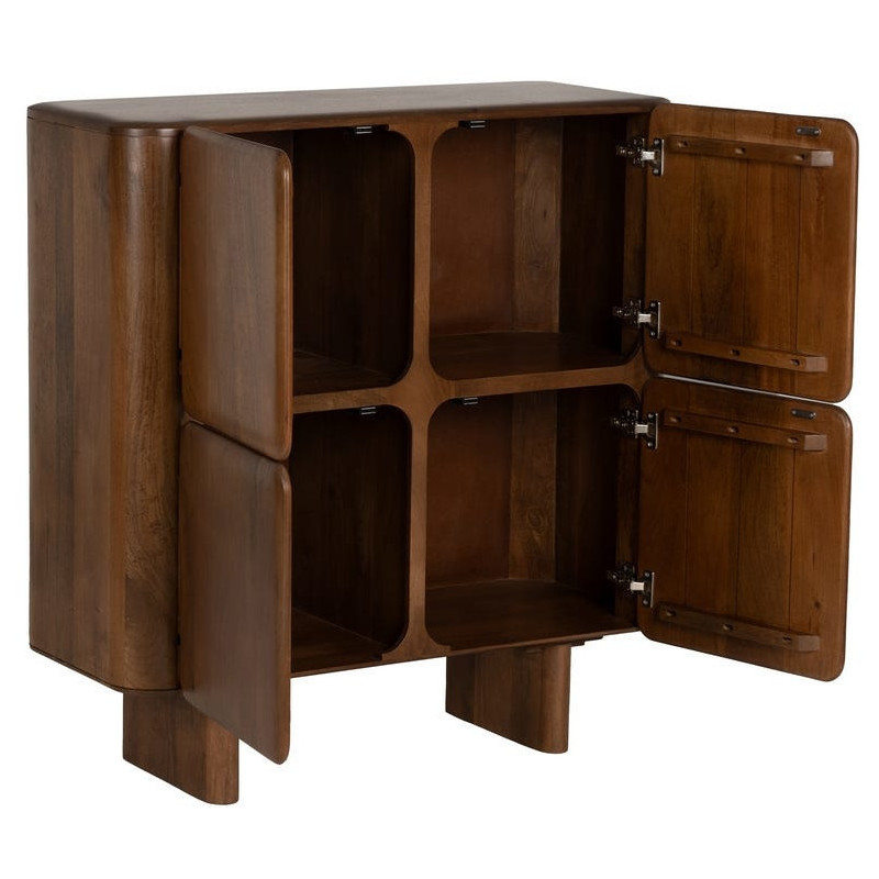 Buffet moderne 4 portes en Bois de manguier Marron Nosy Be - 2