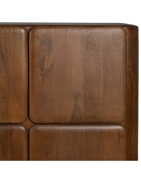 Buffet moderne 4 portes en Bois de manguier Marron Nosy Be - 4