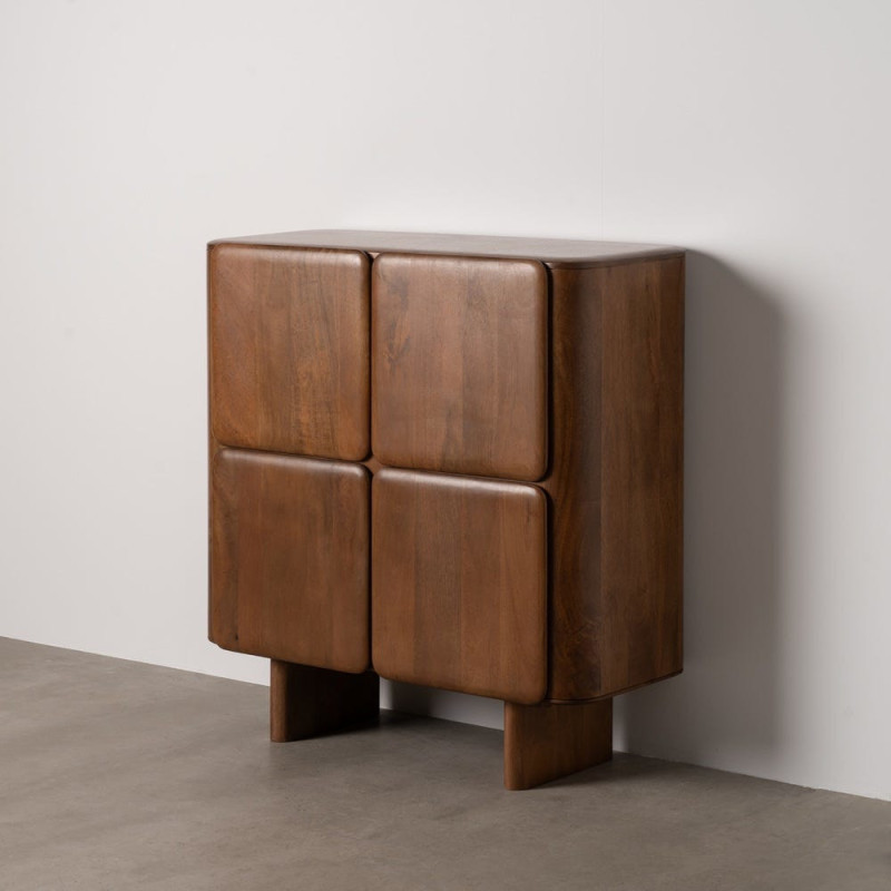 Buffet moderne 4 portes en Bois de manguier Marron Nosy Be - 10
