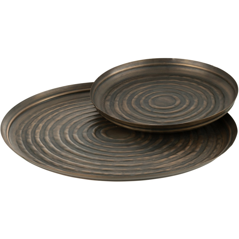 Plateau rond en métal bronze 60 cm - 4