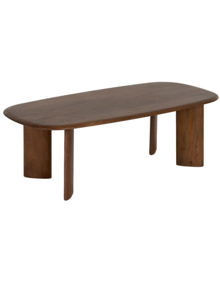 Grande Table basse moderne Ovale en Bois de manguier Marron Nosy Be - 1