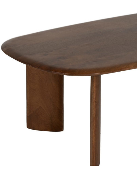 Grande Table basse moderne Ovale en Bois de manguier Marron Nosy Be - 5