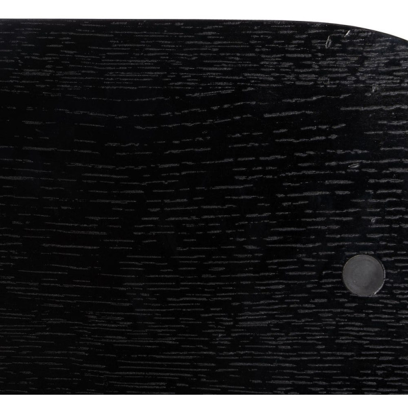 Chaise moderne d'écolier en Tissu Blanc Plywood Noir Métal Noir Nelda (Lot de 4) - 11