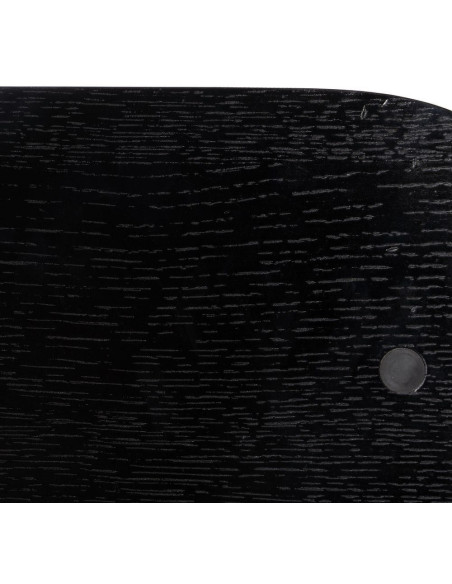 Chaise moderne d'écolier en Tissu Blanc Plywood Noir Métal Noir Nelda (Lot de 4) - 11