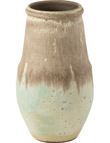 Vase Ovale Hauteur 47 cm en Céramique Gris Aqua Nice - 1