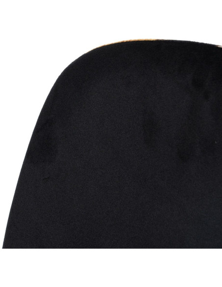 Chaise moderne dos motif fleurs en Tissu Métal Noir Nerea (Lot de 4) - 6