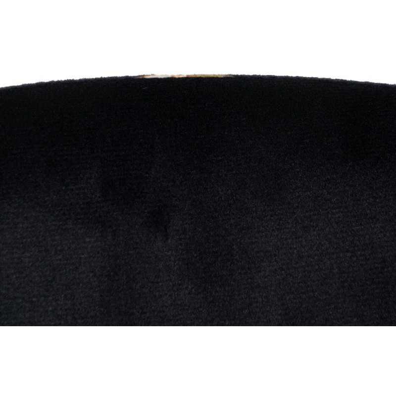 Chaise moderne dos motif fleurs en Tissu Métal Noir Nerea (Lot de 4) - 10