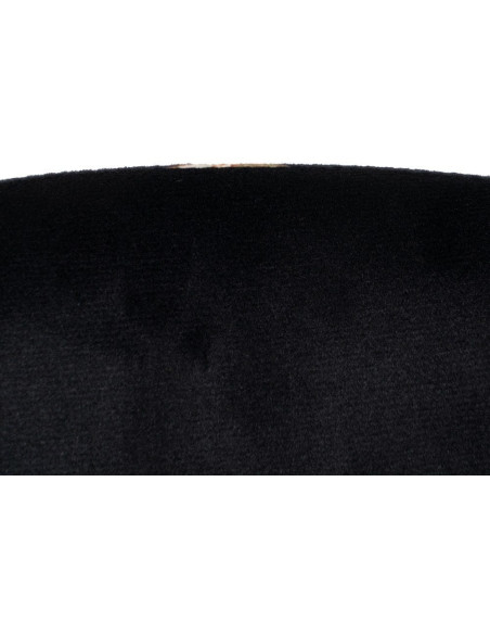 Chaise moderne dos motif fleurs en Tissu Métal Noir Nerea (Lot de 4) - 10