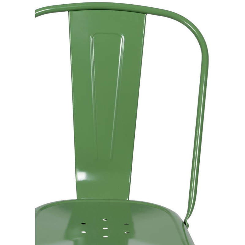 Chaise industrielle chic en Métal Vert Dallas (Lot de 4) - 4